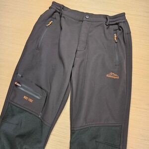 Outdoor Sport Wei-Tex Hiking Pants Mens M Black 28x31.5 Softshell Fleece Lined
